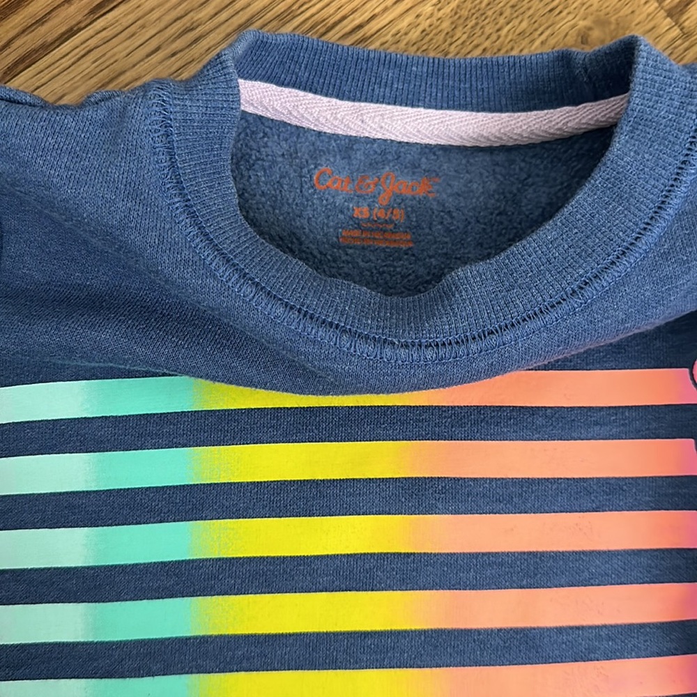 Cat & Jack xs crew neck sweatshirt and long sleeve top - Picture 2 of 3